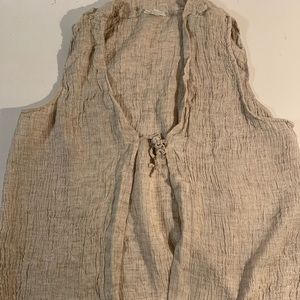 Pure J Jill tunic long linen vest XL